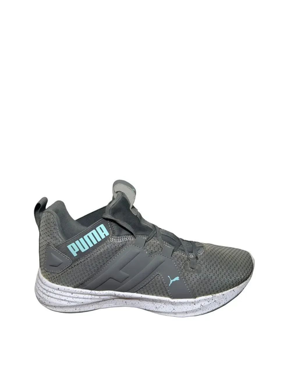 Puma Gray Sneaker with Light Blue Accents